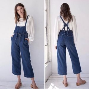 Free People Strappy Denim Overalls